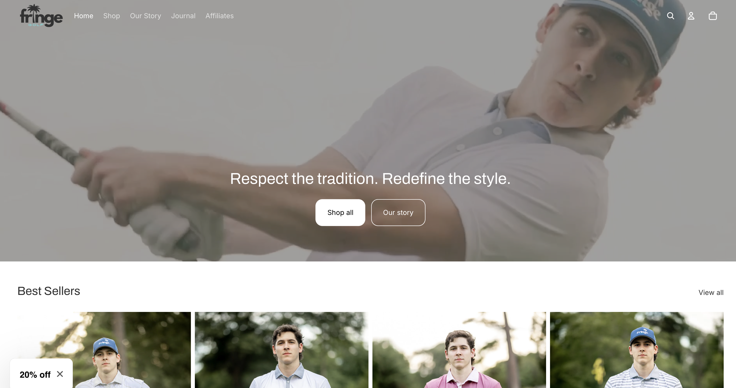 Fringe Golf Website Design